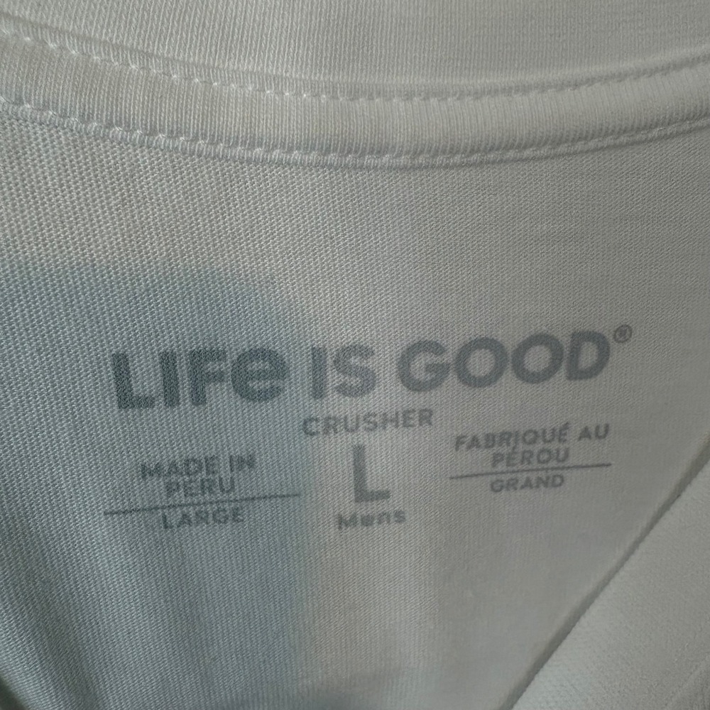 Life is Good Men's White Take It Easy Sunset‎ Crusher Tee in Size L - Picture 9 of 12